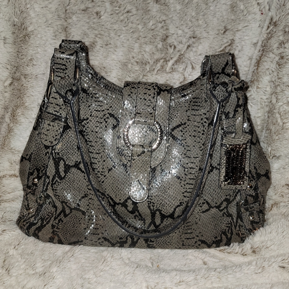 Harley Davidson Python Leather, Gray And Black Ba… - image 1